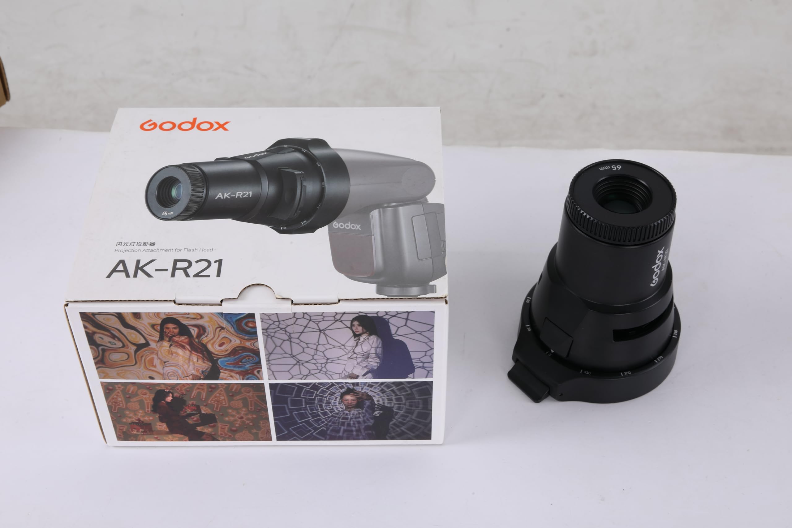 Godox AK-R21 Juego de proyección con AK-S Full Slide para Flash V860III TT685II TT600 AD100PRO AD200 AD200pro