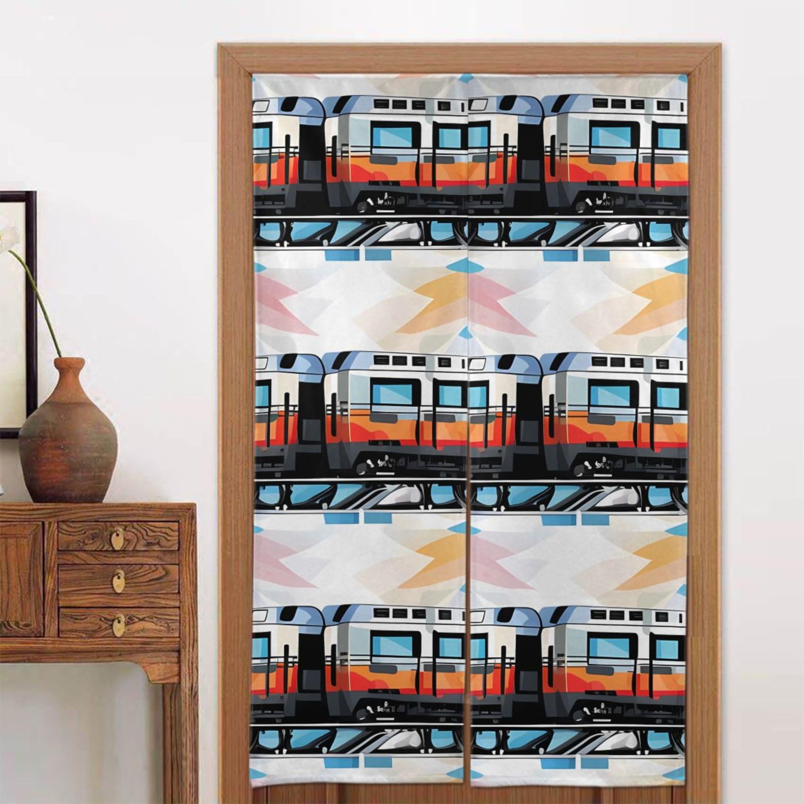 Rideau de porte occultant monorail 86x142 cm thermique salon