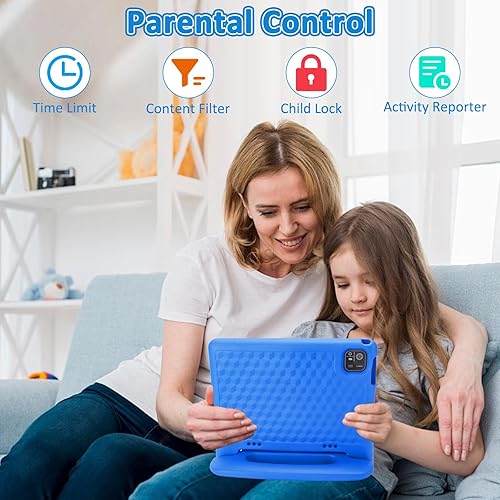 Miniatura 7 de NRKDUBQ Tablet de 10.1 pulgadas con funda IPS HD pantalla táctil Android 14 64 GB de almacenamiento, 8 GB de RAM, tableta Octa Core, batería de 12