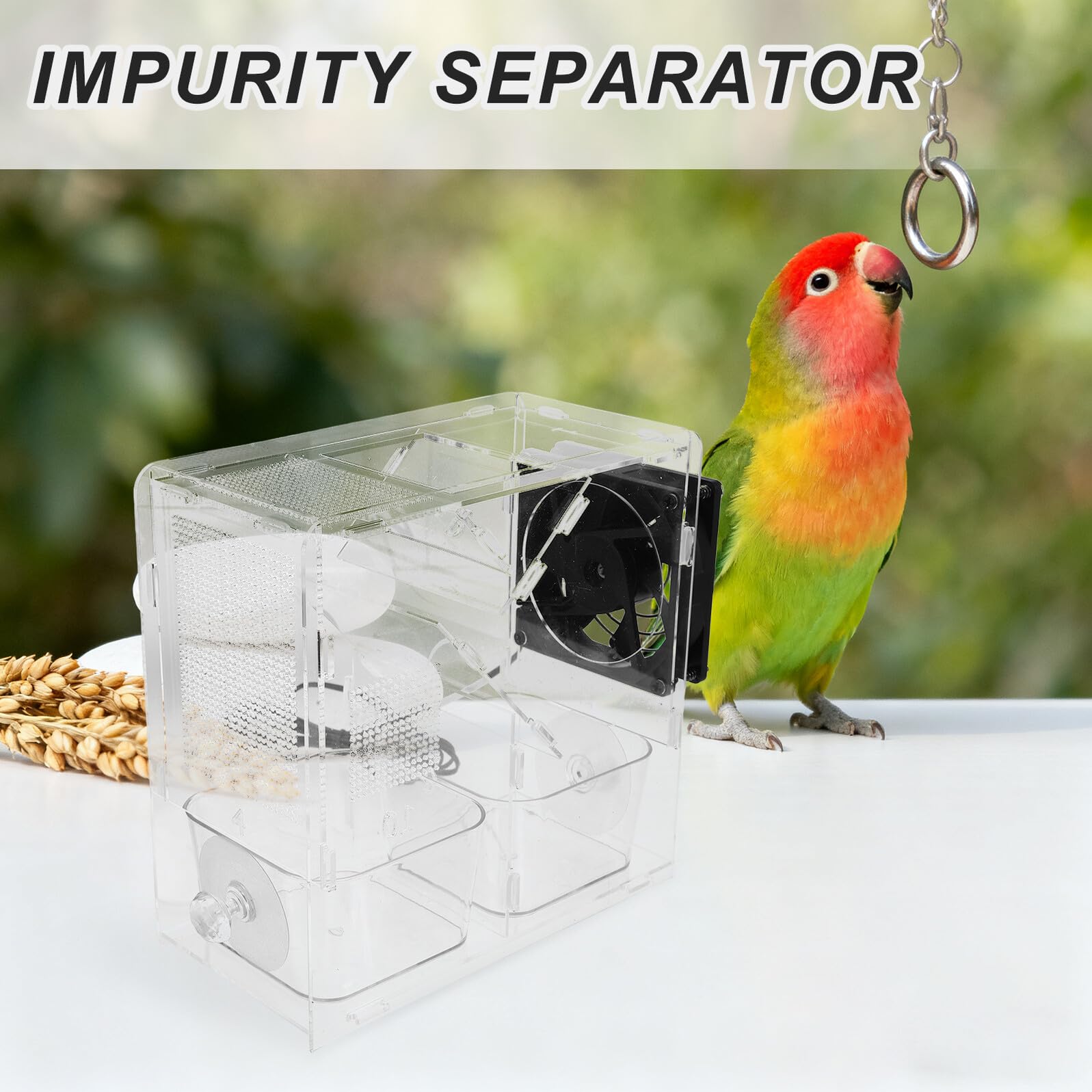 Toyvian Séparateur de Graines pour Oiseaux 1 Set Structure de Vannage