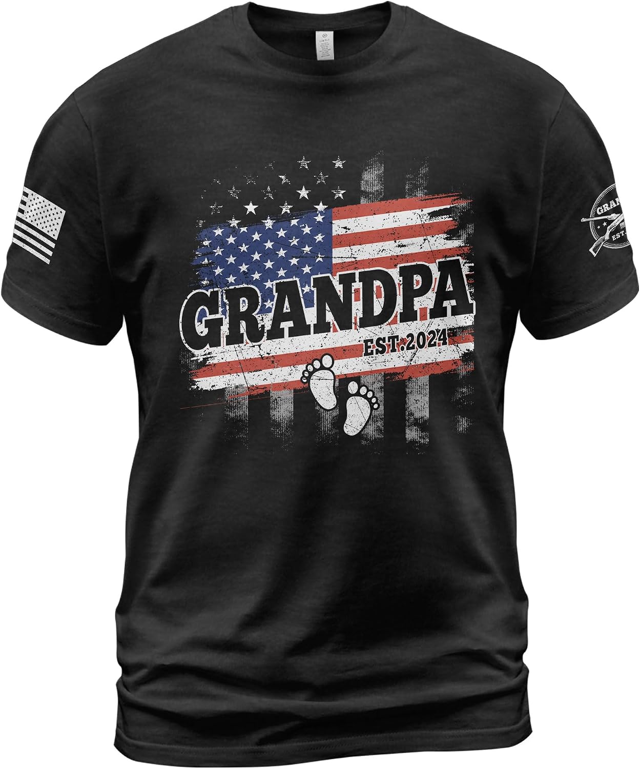 Custom Grandpa Est 2024 Shirt, Promoted to Grandpa, New Grandpa Shirts, Grandpa to Be Shirts