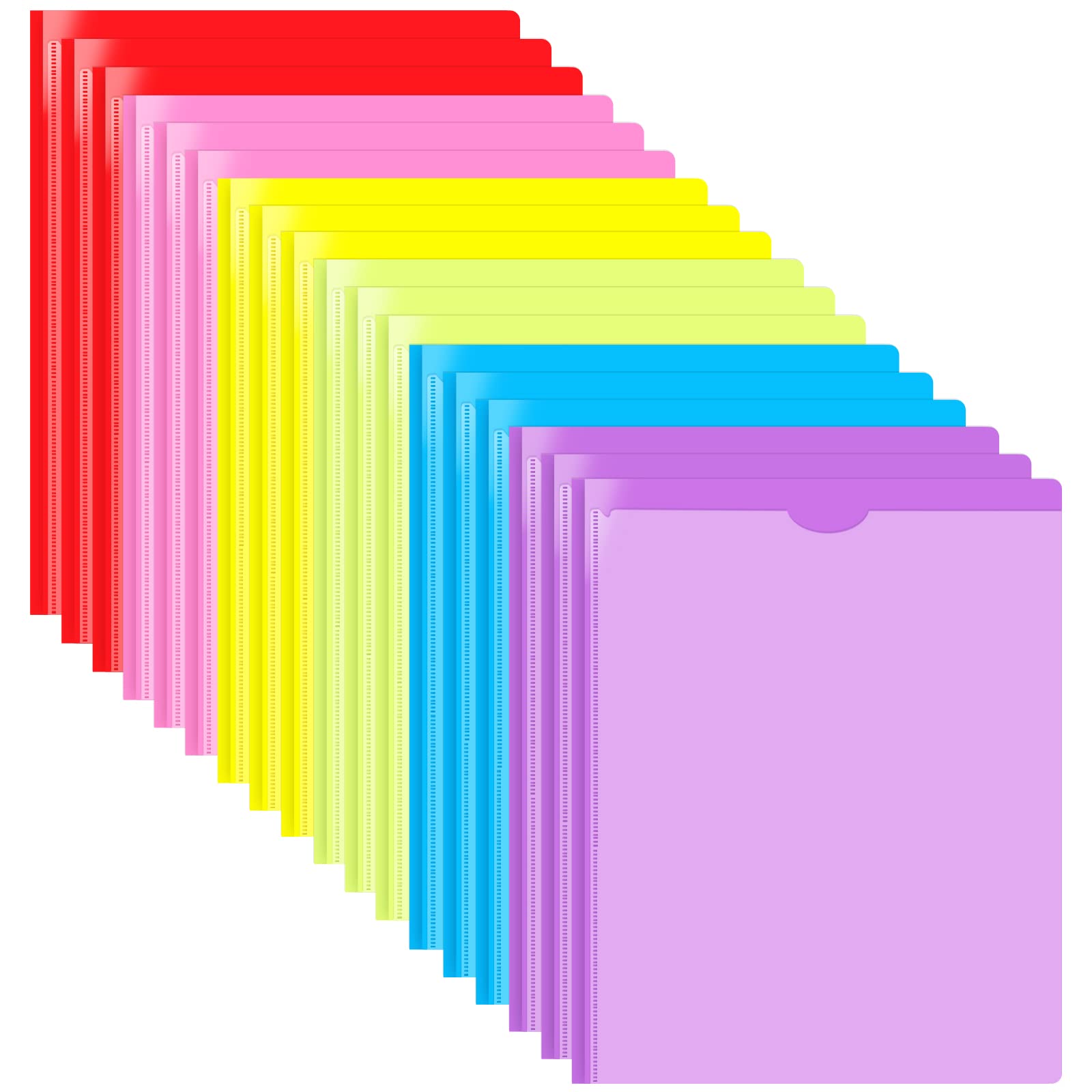 Buy JISUSU Heavy Duty Plastic Folder with Clear Front Pocket and 3