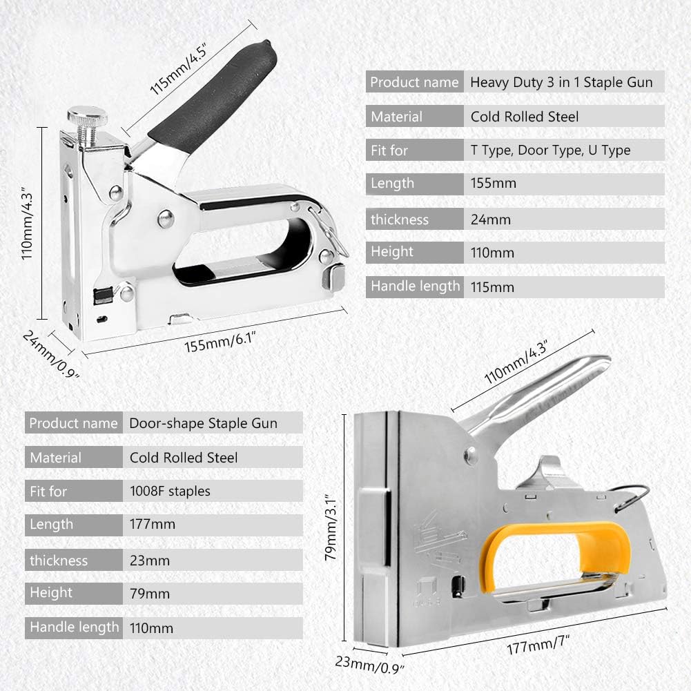 ing Nailer Heavy Duty 3 in 1 Manual Nail 1008F Upholstery ing Stapler Multitool Nailer Furniture r Gun Kits Rivet Tool Stationery Lightweight Nail Gun