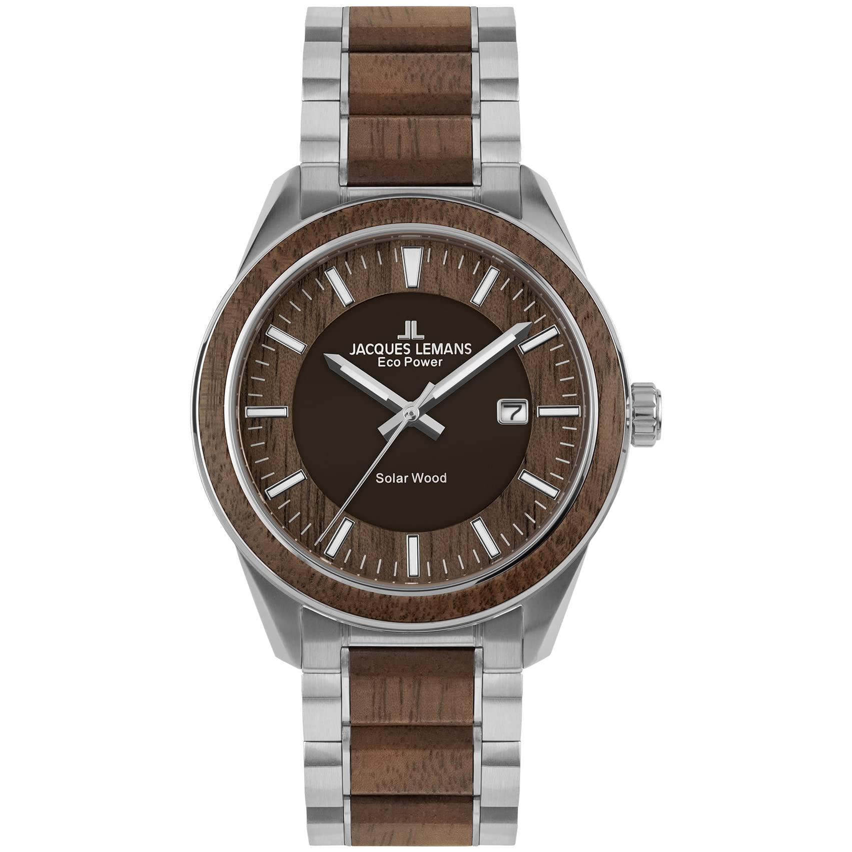 Jacques Lemans Orologio Solare Da Uomo Eco Power – 40 Mm, Cinturino In Pelle Di Mela, Quadrante Verde, Vetro Minerale, 10 Bar