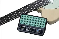 Amplificador Guitarra Portátil iG-10DMini com Bateria Eletrônica 30 Ritmos Bluetooth 10W Alto-Falante Duplo Recarregável USB-C Modos Clean/Overdrive e Entradas AUX/Fone para Prática em Casa/Viagem