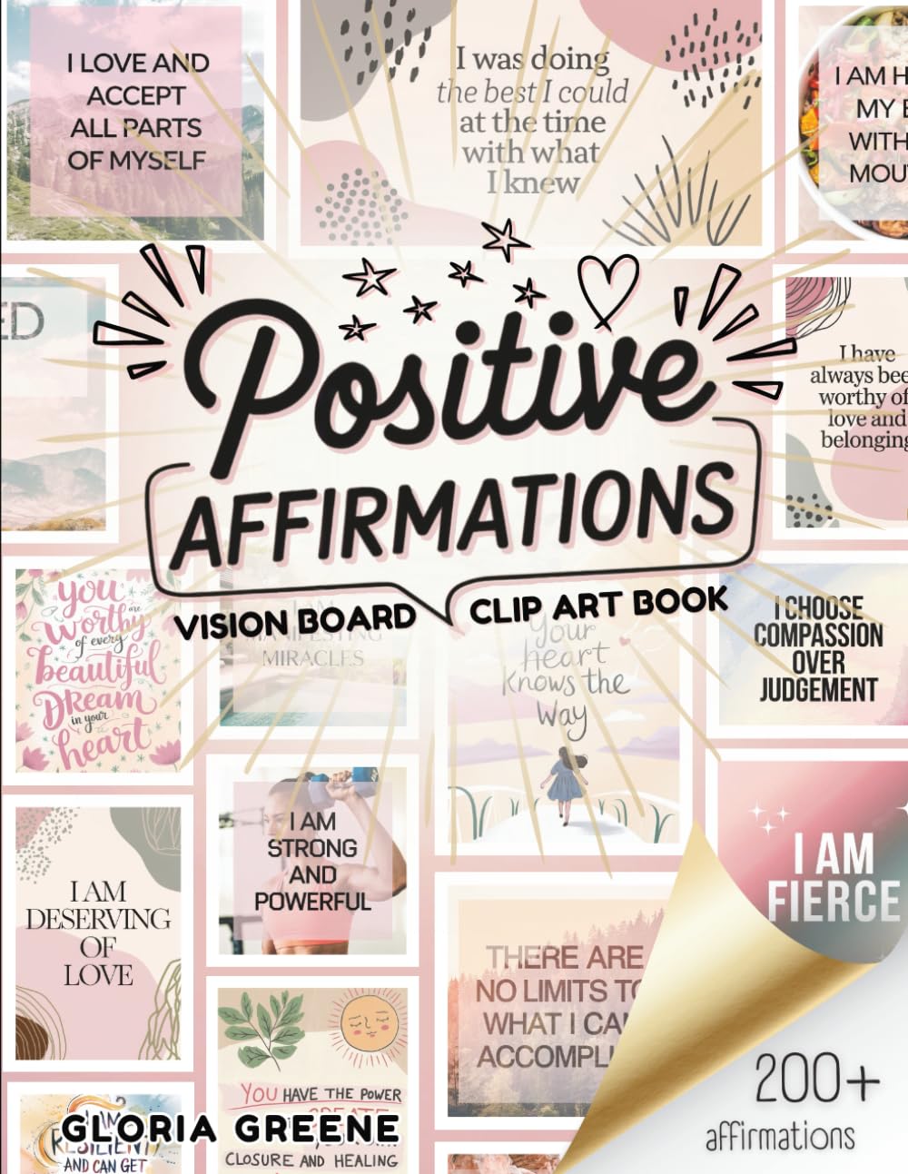 Positive Affirmations Vision Board Clip Art Book: Inspiring Words And Affirmation Cards For All Areas Of Life (2026 Vision Board Supplies) Paperback – December 2, 2024