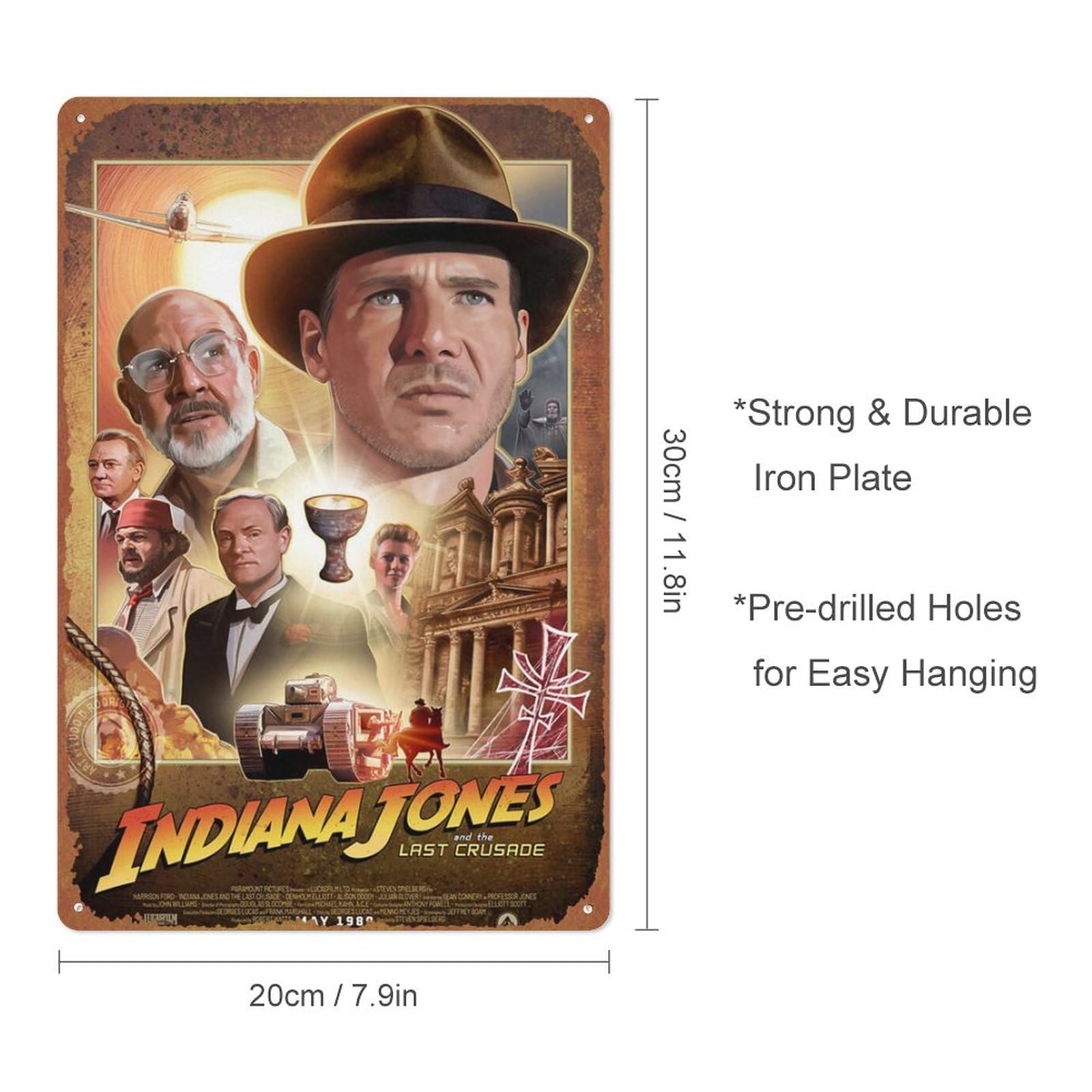Amazon.com: Indiana Jones and the Last Crusade - Cartel retro