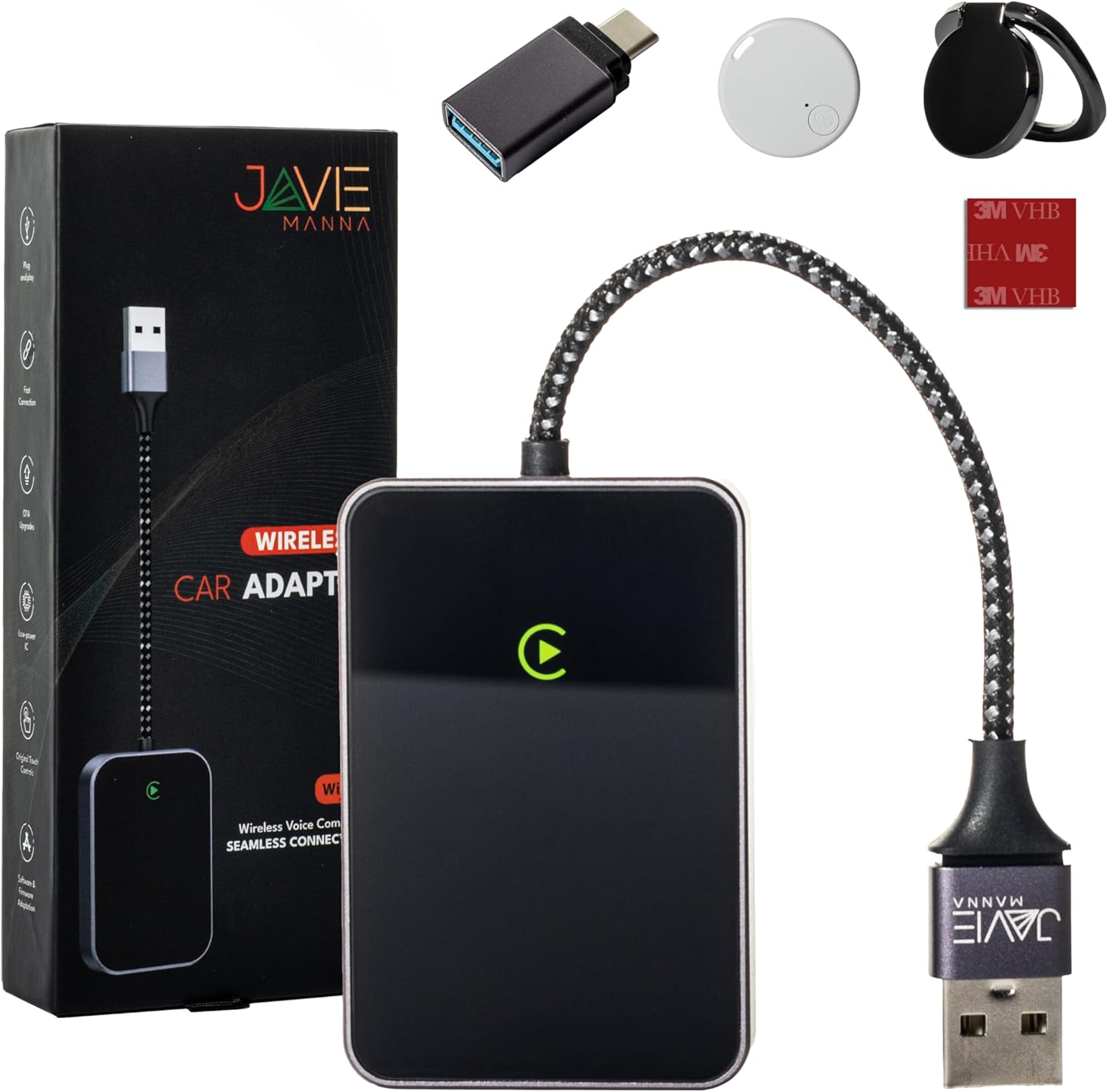 2025 Wireless CarPlay Adapter for iPhone, iOS10+. No Android Auto. CarPlay Wireless Adapter for Cars. No Android Auto