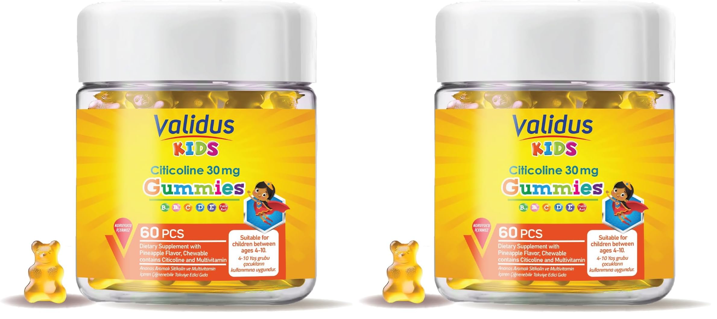 Validus Kids (SİTİKOLİN) 60 Gummies (2 paketi)
