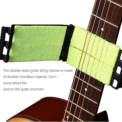 Miniatura 3 de Paquete de 2 limpiadores de cuerdas de guitarra, utilizado para limpiar cuerdas y diapasones, kit de mantenimiento de limpieza de diapasón de