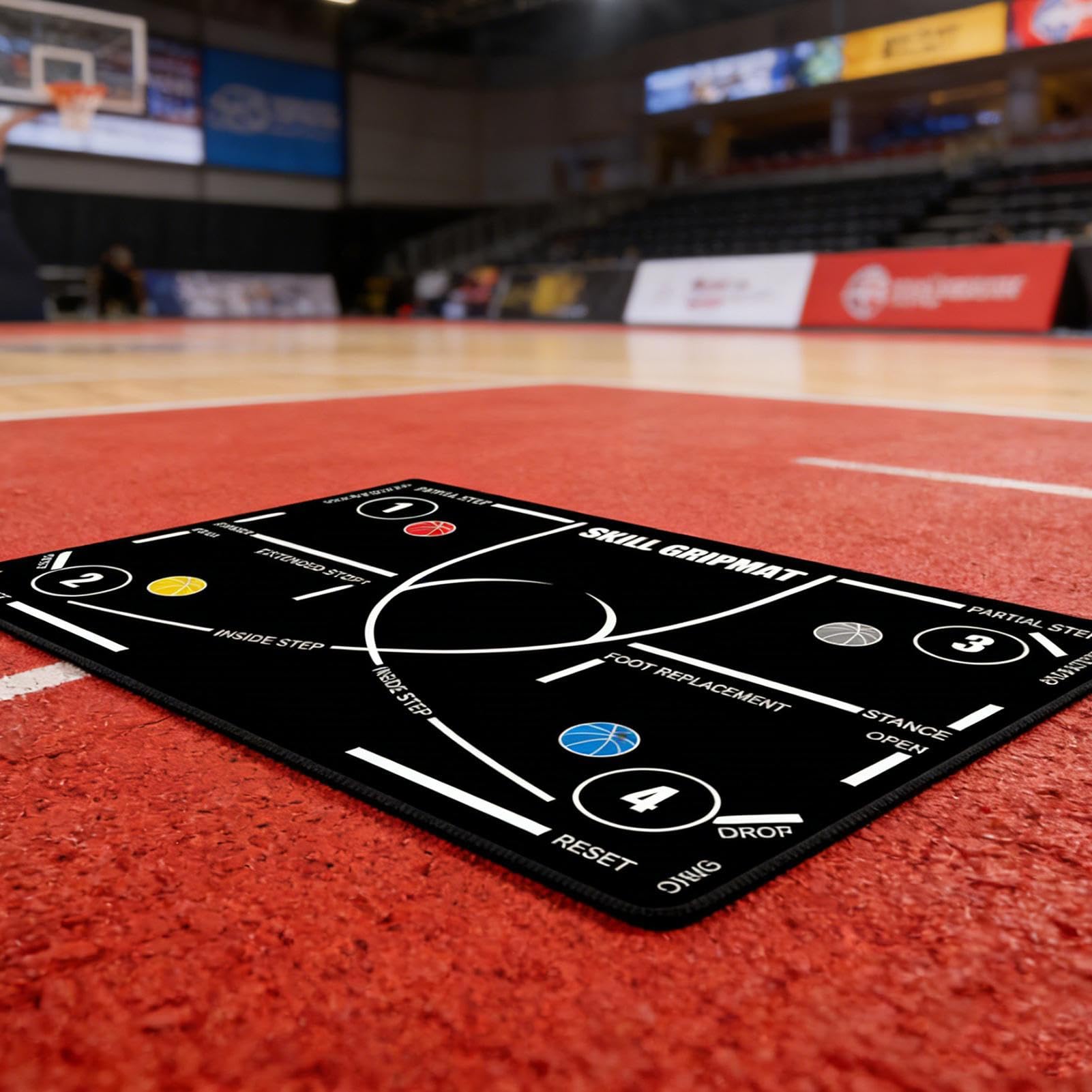 Alfombrilla de baloncesto | Equipo de entrenamiento deportivo con pelota - Almohadilla antideslizante para niños y jugadores, atletas, equipos escolares, entrenadores, entusiastas del fitness