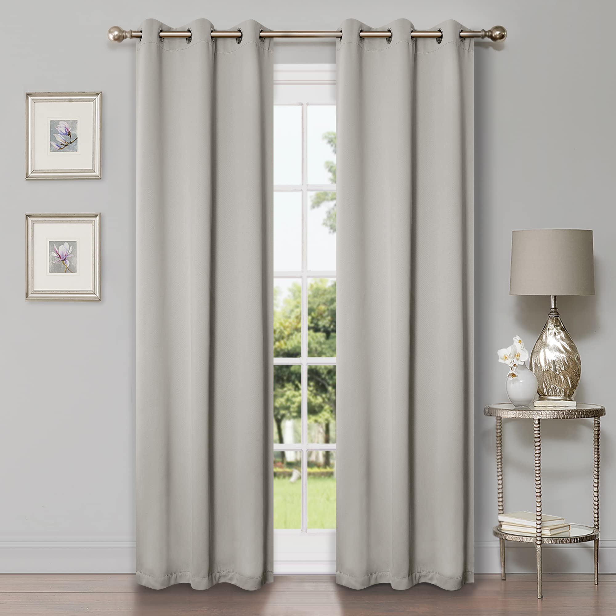 Rideaux occultants pour chambre | Créez un cocon d'obscurité moderne avec le lot chromé