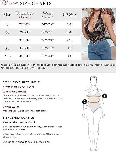 Miniatura 5 de Neglillé de encaje para mujer, lencería sexi para Navidad Día de San Valentín, lencería erótica