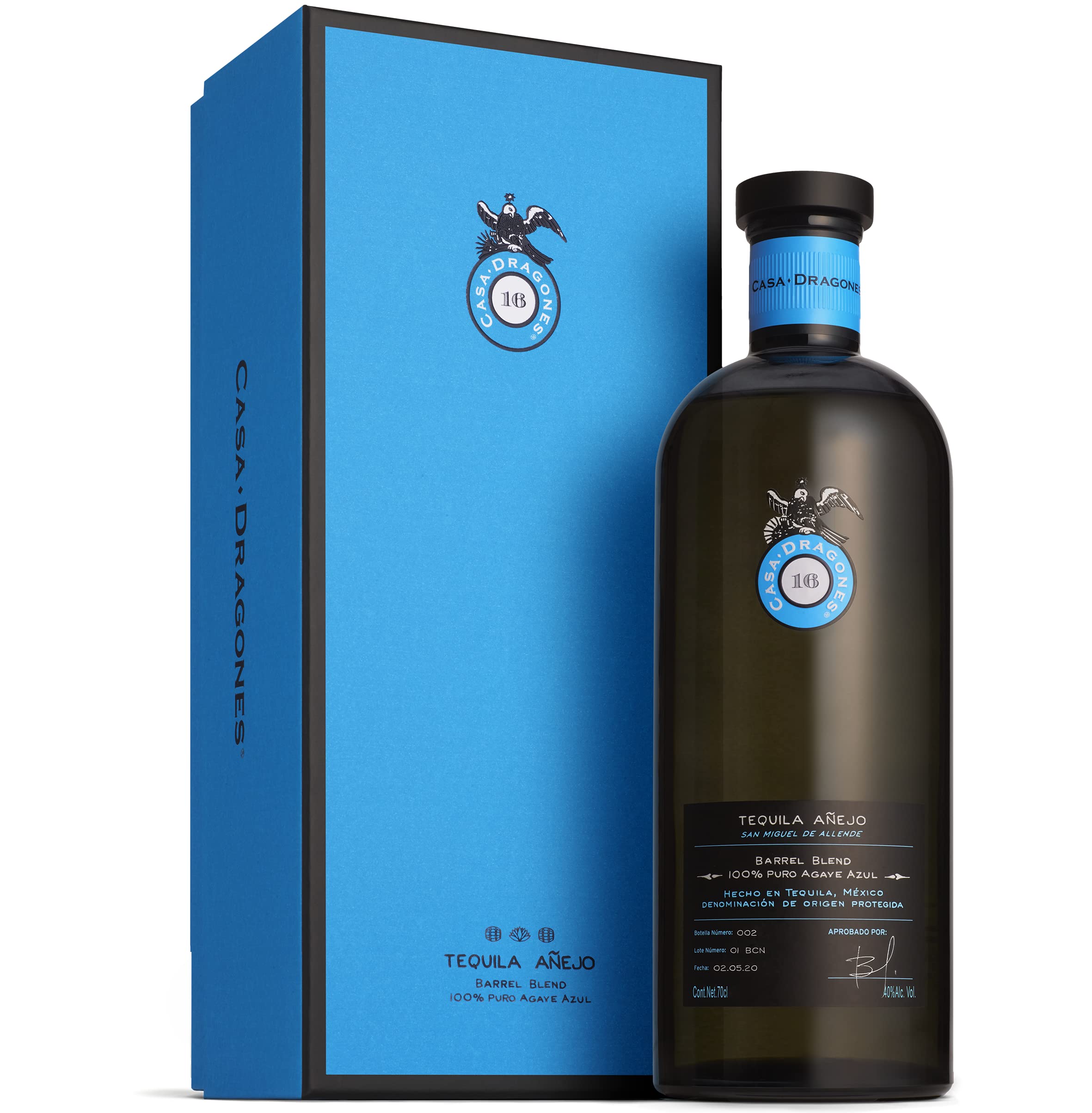 Casa Dragones Tequila AÑEJO Barrel Blend 100% Puro Agave Azul 40% Vol. 0,7l in Giftbox