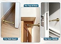Vista 7 de 4 piezas de topes de puerta de resorte para pared - Tope de puerta de 4.33 pulgadas para la parte inferior de la puerta, tope de puerta de aluminio