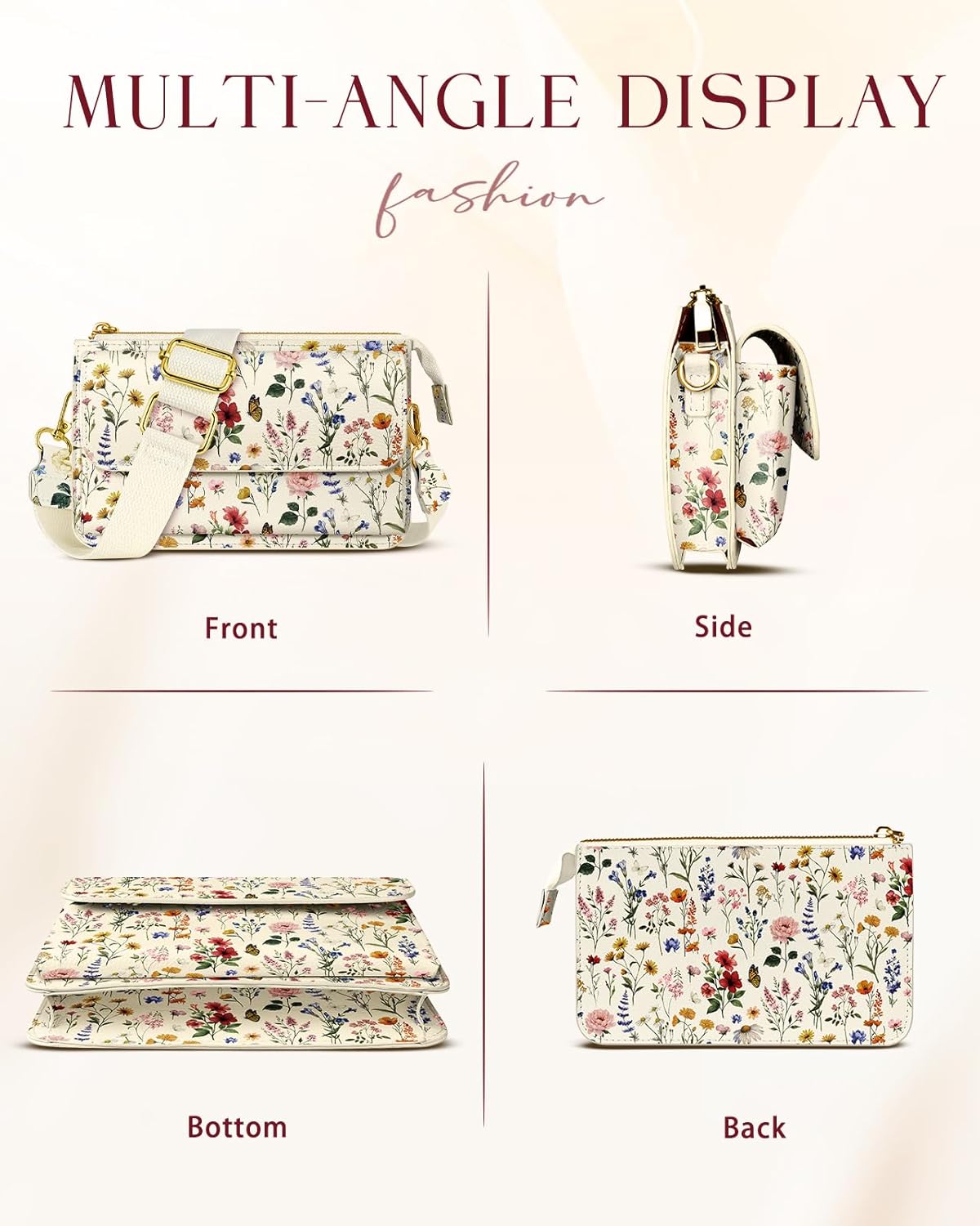 Small Crossbody Bag for Women Phone Purse Wallet - Leather Cellphone Purse Bag with Adjustable Shoulder Strap - Image 5