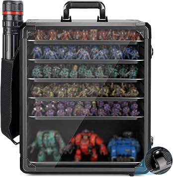 ONULISS Miniature Carrying Case with Side Mesh Pouch 6 Trays X-Large Size