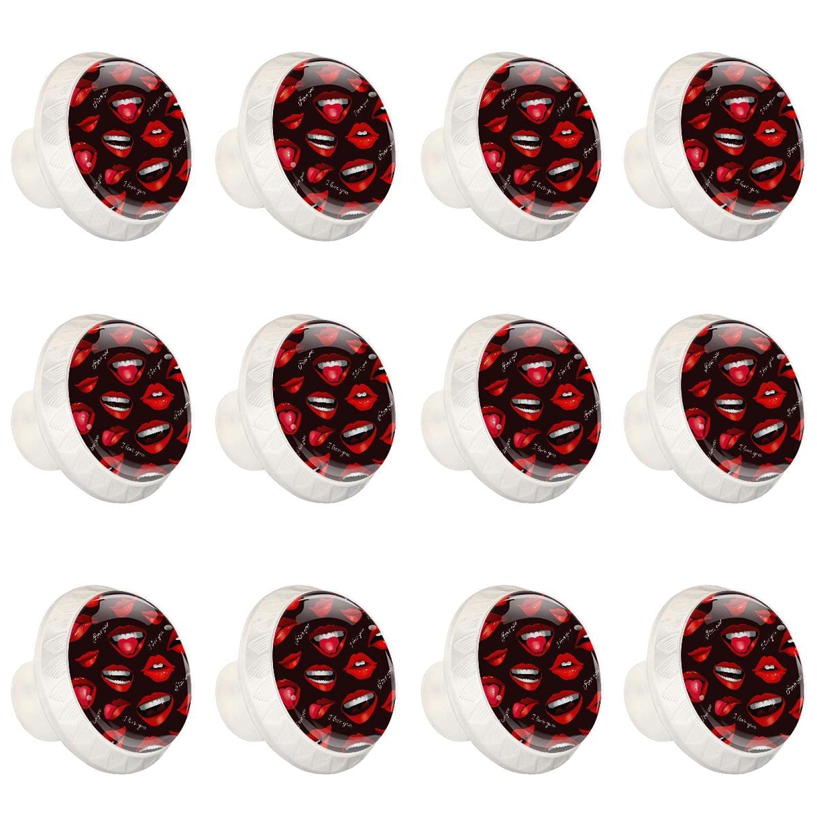 Boutons de cuisine boutons ronds bouche rouge pour remplacer des poignées usées et cassées