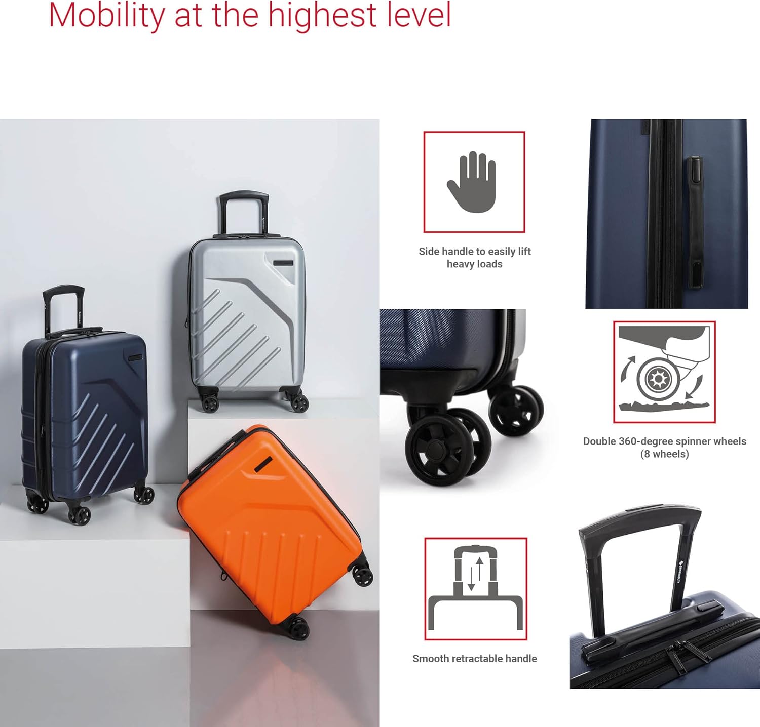 Review Swiss Mobility LGA Collection 3 Piece Hard Shell Luggage Set