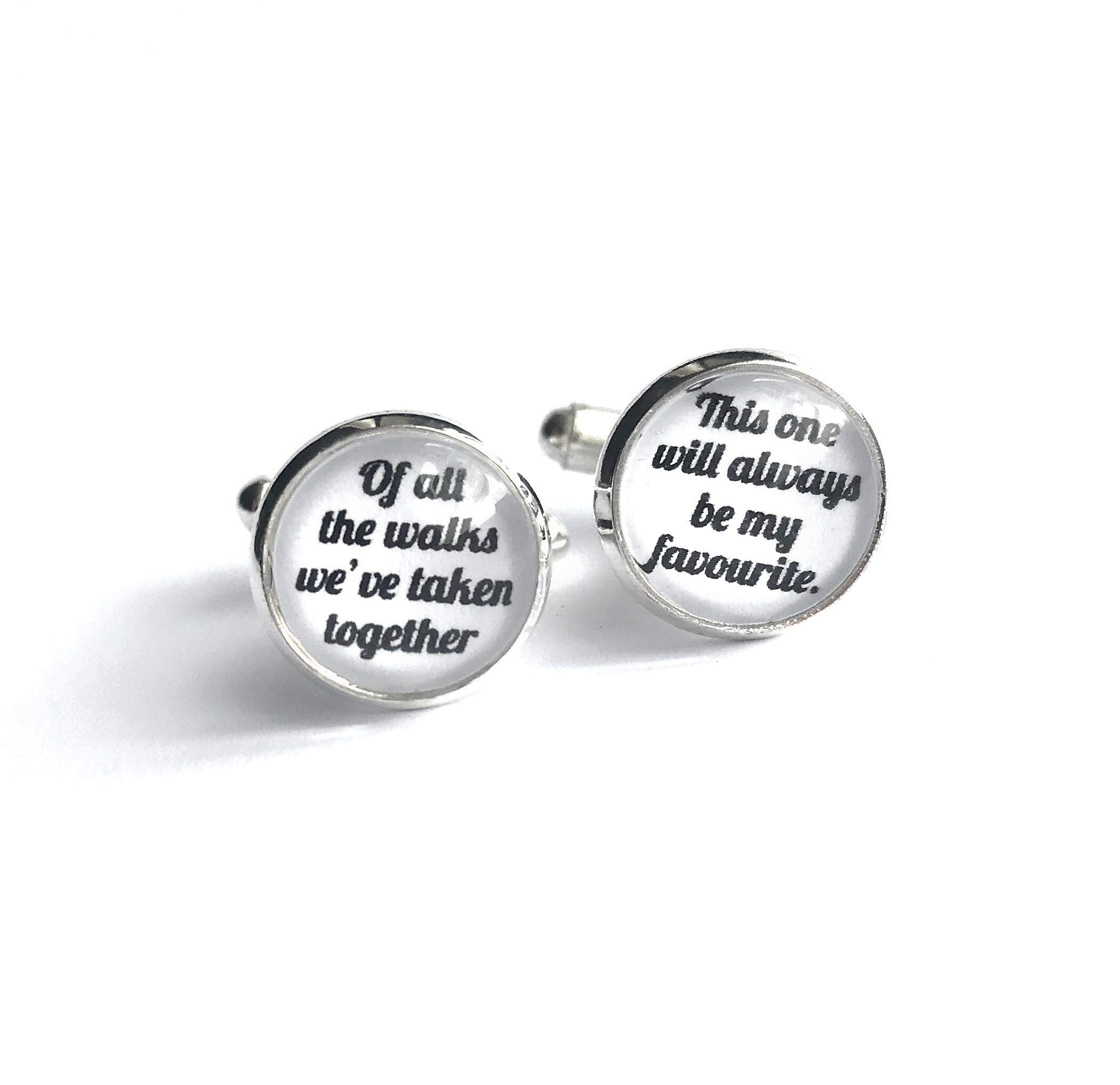 Rockshore AccessoriesWedding Cufflinks Father Of The Bride Of All The Walks We've Taken Together This One Is My Favourite Walk Down The Aisle Wedding Day Cufflinks
