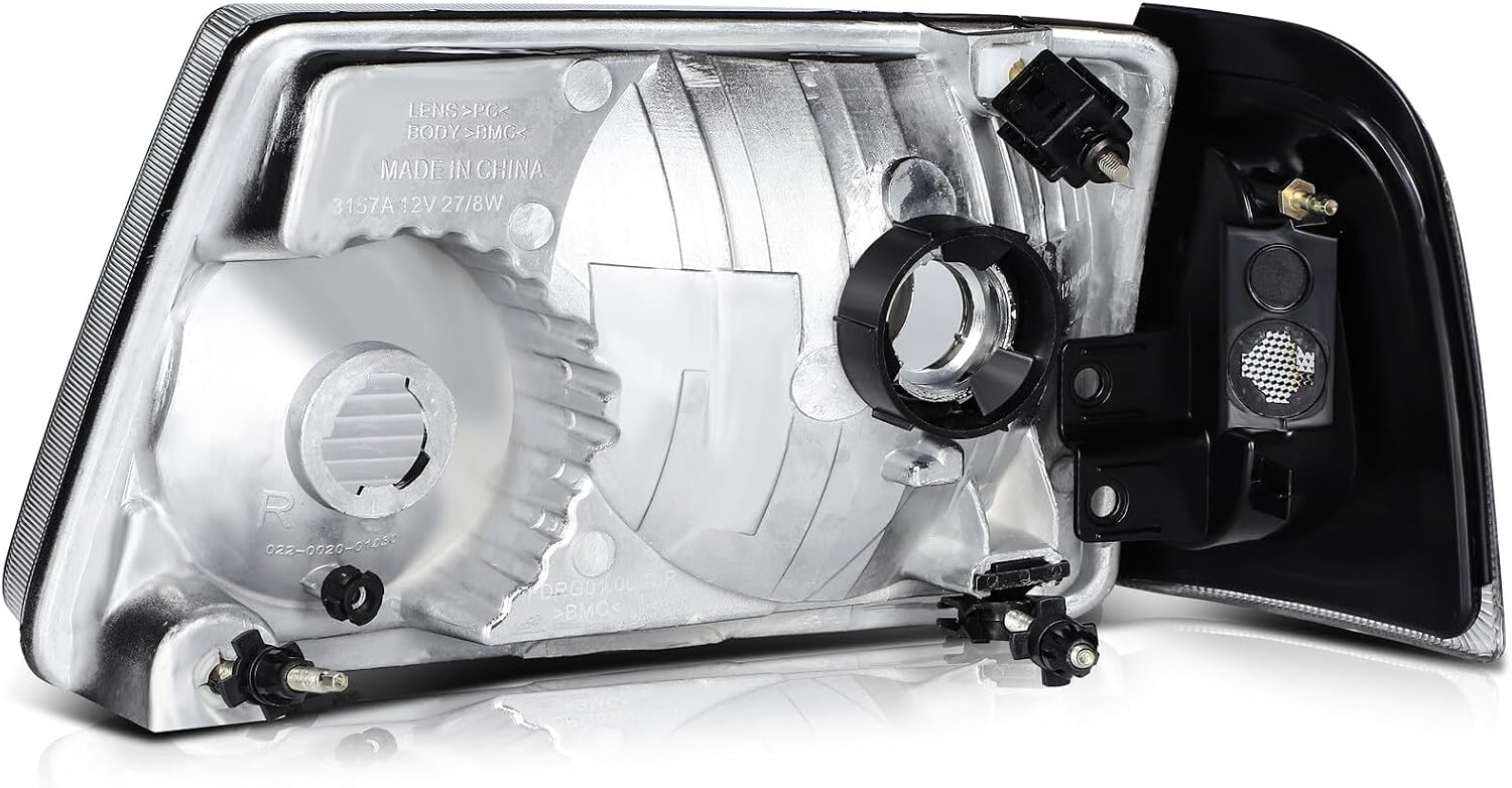 Headlight Assembly Compatible with for ford for Ranger 2001-2011 Bulbs Not Included FO2503173 FO2521168 FO2531171 6L5Z13008AA 1L5Z15A201AA 6L5Z15A201AA