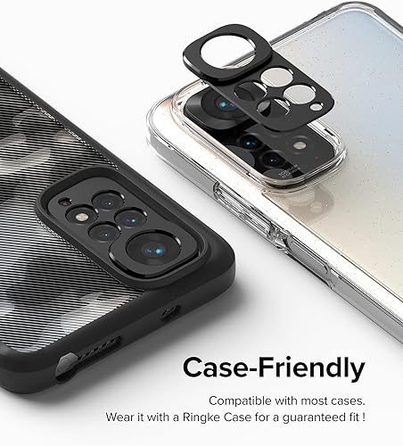 Miniatura 9 de Ringke Estilo de cámara compatible con Redmi Note 11S, protector de borde de lente de cámara trasera, marco de aluminio resistente, cubierta