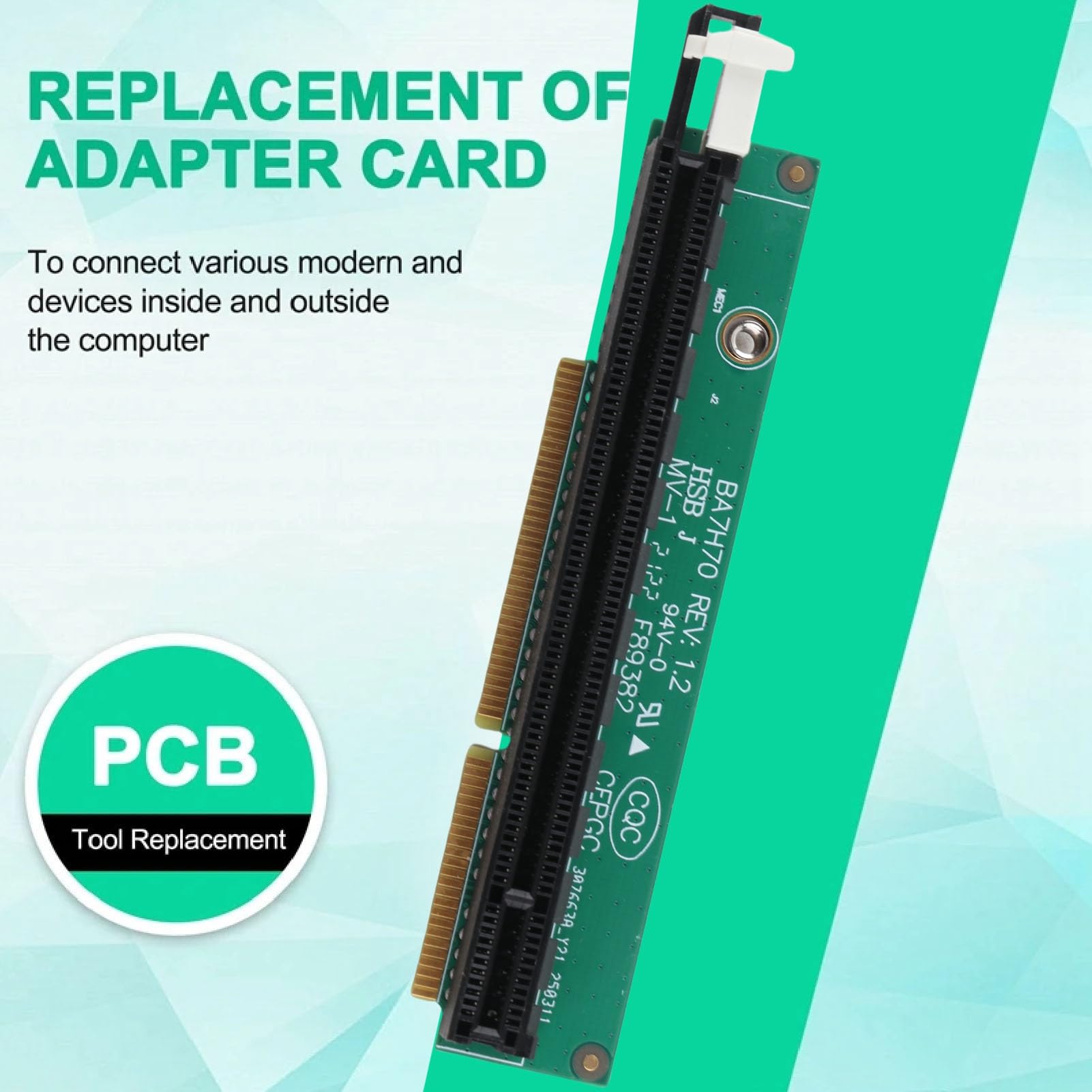 SUNGOOYUE Adattatore per Scheda Grafica PCI E Tiny 5 Riser Card, Adattatore a 4 Porte per Computer ThinkCentre M920q M920x M910x M720q P330 Tiny5 Series Nan (Con piastra posteriore)