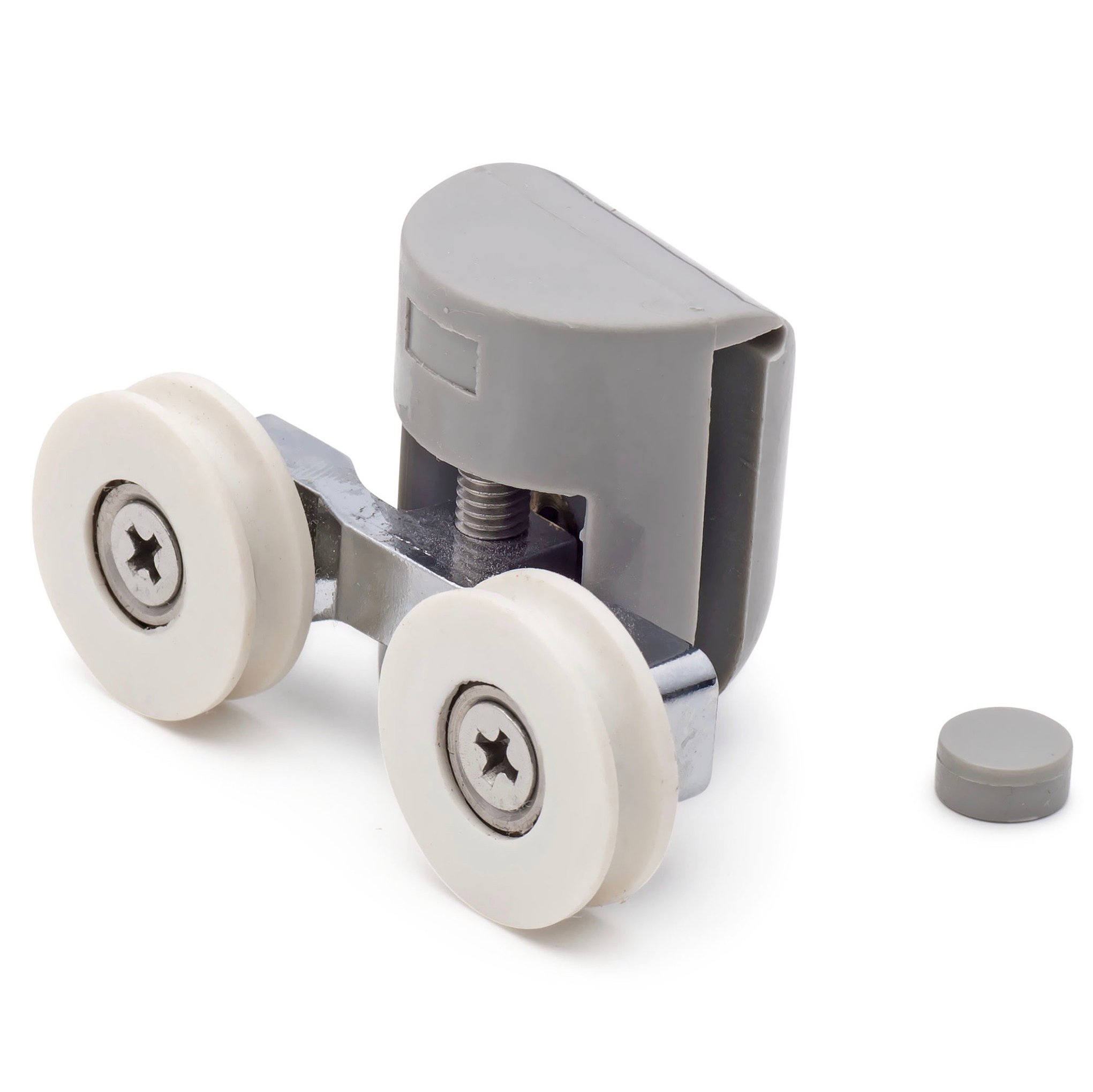 Shower Part Silver Set Of 4 Twin Shower Door Rollers/Runners Grooved 22Mm Wheels Diameter L016