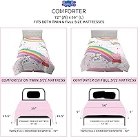 Vista 4 de Franco edredón reversible y muy suave para niños, ropa de cama de tamaño individualmatrimonial, Peppa Pig