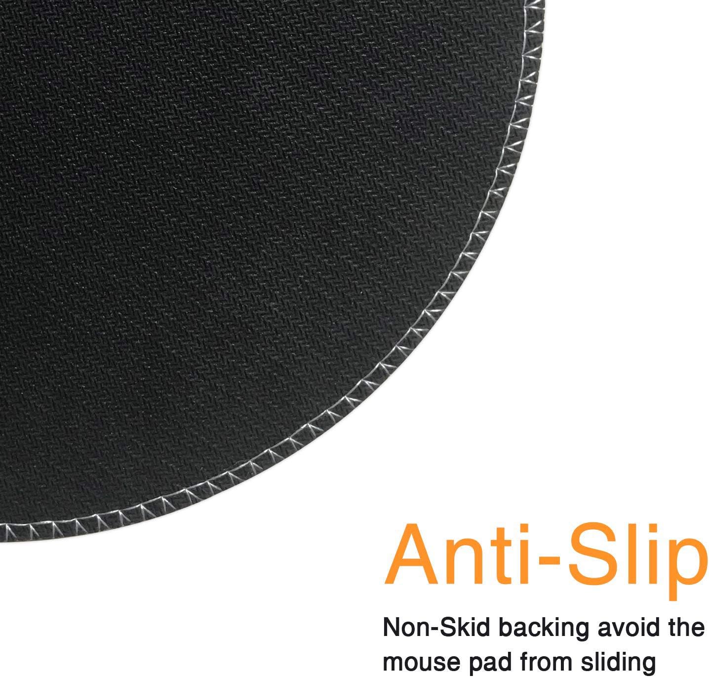 Black White Marble Stripe, Round Non-Slip Rubber, Office Accessories Desk Decor Mouse Pads for Computers Laptop image 5