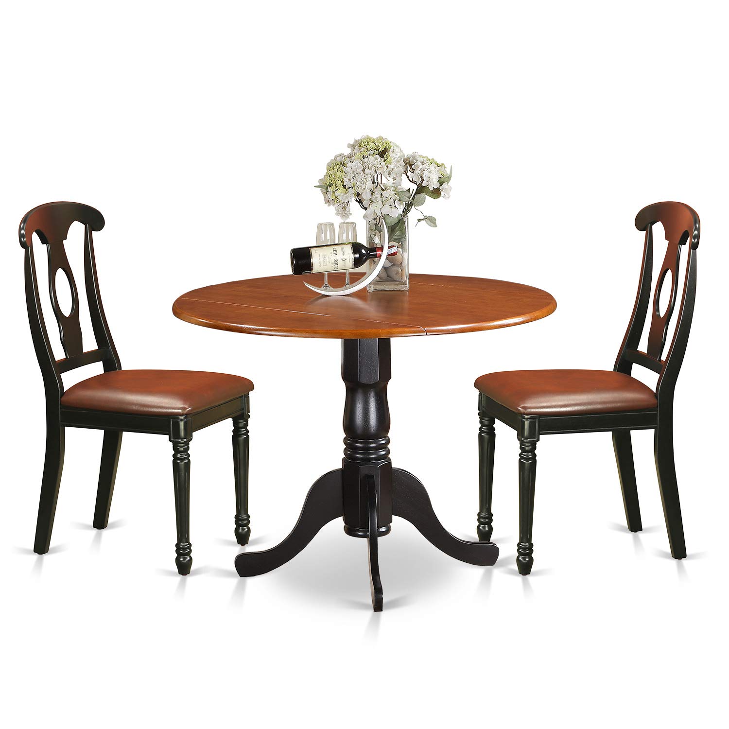 Buy East West Furniture DLKE3BCHLC 3Pc mid century dining table set