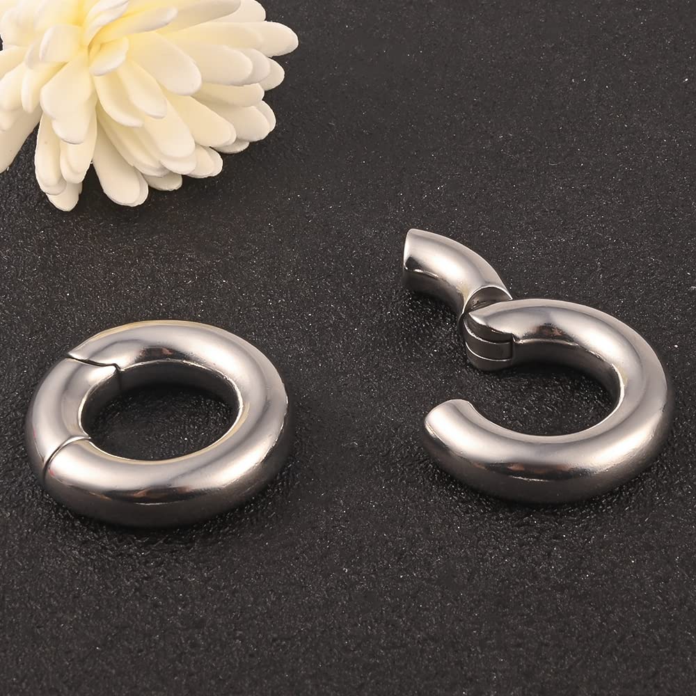 Vankula Pesi per Lobi Peso Dilatatori lobo orecchie ear weight Cerchio in Acciaio inossidabile piercing espansori Gioielli Uomo Donna 4mm 5mm 6mm 8mm