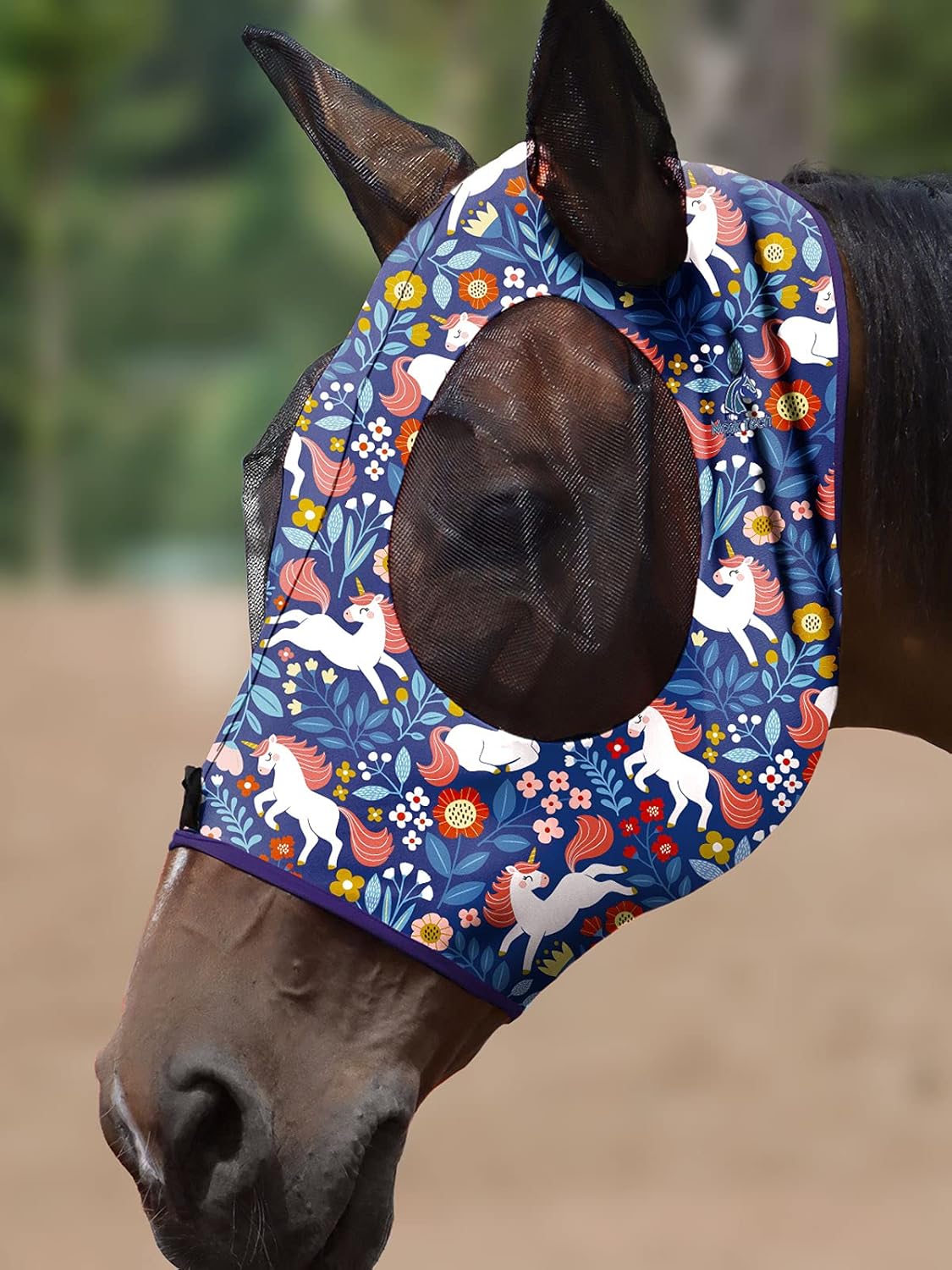 Mask Tech Horse Fly Mask 5 Pack – Stretchy Elastic Fly Masks with Ears, Breathable Soft Mesh, 3D Eye Clearance & UV Protection, Easy Slip-On for Daily Turnout-Large,Combo 20