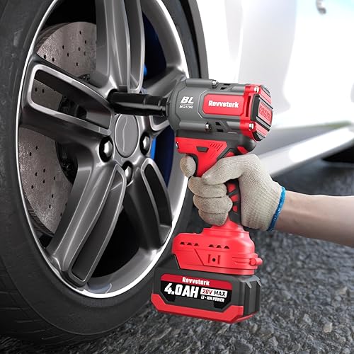 Miniatura 8 de Llave de impacto inalámbrica de 12 pulgada, par máximo de 600 pies-libras800 N.m, destornillador de impacto eléctrico de 20 V 12, 3 velocidades 3500