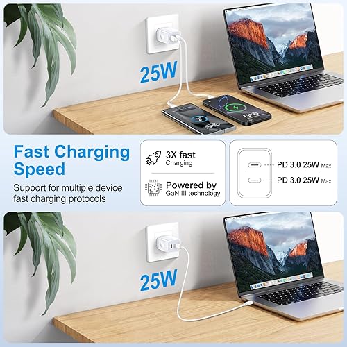 Miniatura 3 de Cable USB tipo C Samsung de 6 pies para OnePlus 11R1110 ProNord N300, 1 paquete de 100 W 5A USB C a USB C cable de carga rápida de nailon trenzado