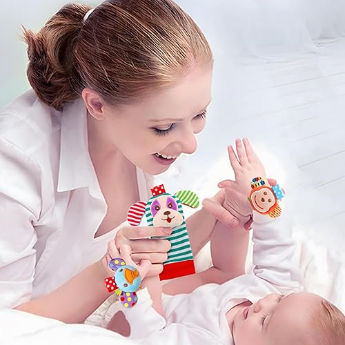 Miniatura 5 de Juguetes de sonajero para bebés de 0 a 3 años, juego de calcetines buscadores de pie para muñeca de bebé, regalo de cumpleaños para niños recién