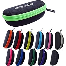 Personalised Sunglasses Case Hard Protective Eyewear Eyeglasses Glasses Box with Zip Hook,Arena Case for Swimming Goggles