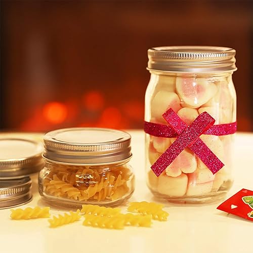 Miniatura 5 de Pangda Paquete de 24 tapas para tarros de masón, sellos de silicona de boca regular, a prueba de fugas, tapas sólidas de almacenamiento seguro