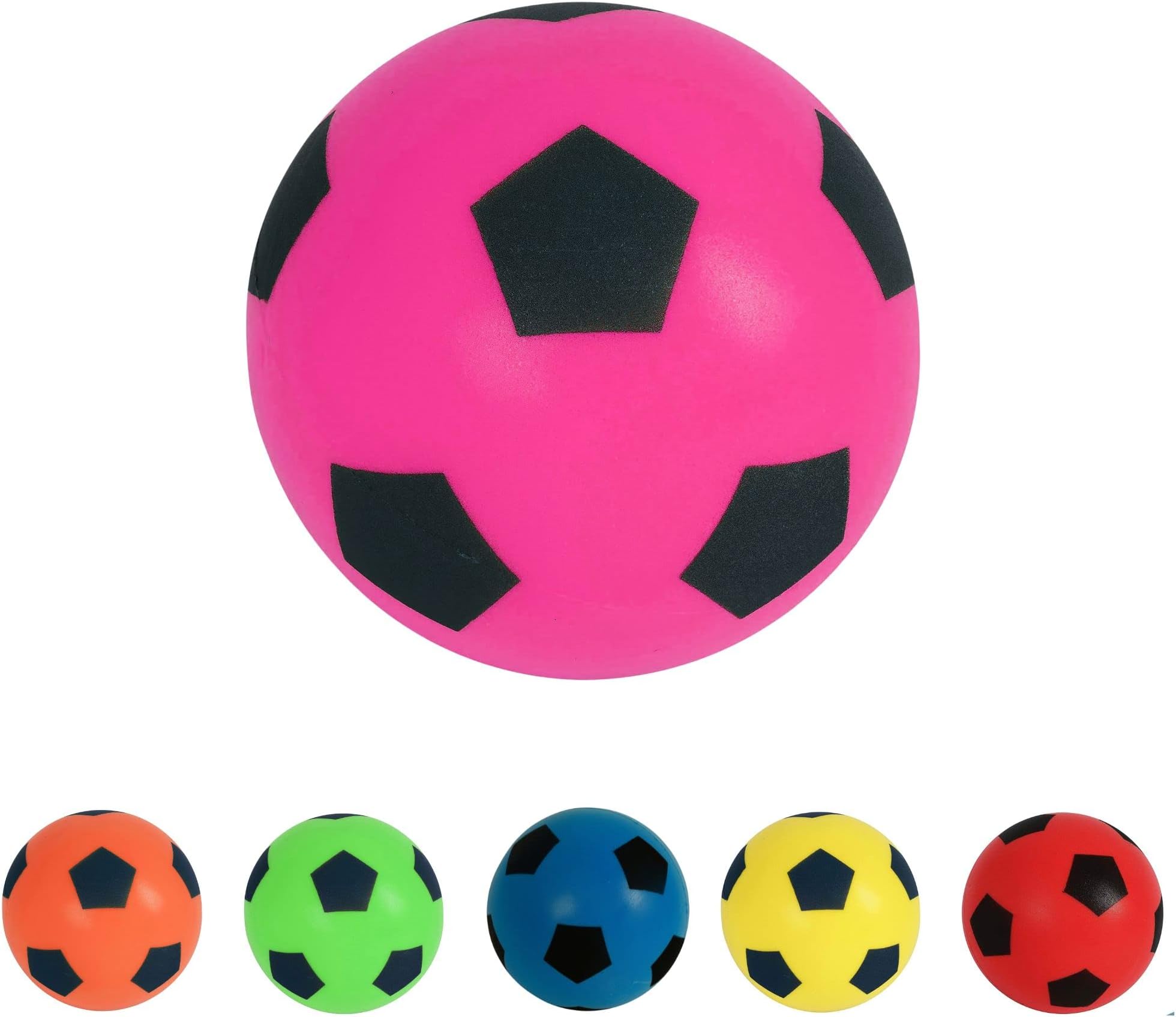 HTI Fun Sport 20cm Football | Indoor/Outdoor Soft Sponge Foam Soccer Ball | Play Many Games For Hours Of Fun | Suitable For Adults, Boys And Girls Of All Ages (Pink)