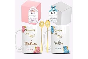 Propuesta padrinos de bautizo 2024: Tazas Especiales con Caja de Regalo para una Ocasión Mágica