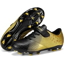 Moodeng Kids Soccer Cleats Youth Football Shoes Lightweight Firm Multi Ground Cleats for Boys Girls Little Kid/Big Kid