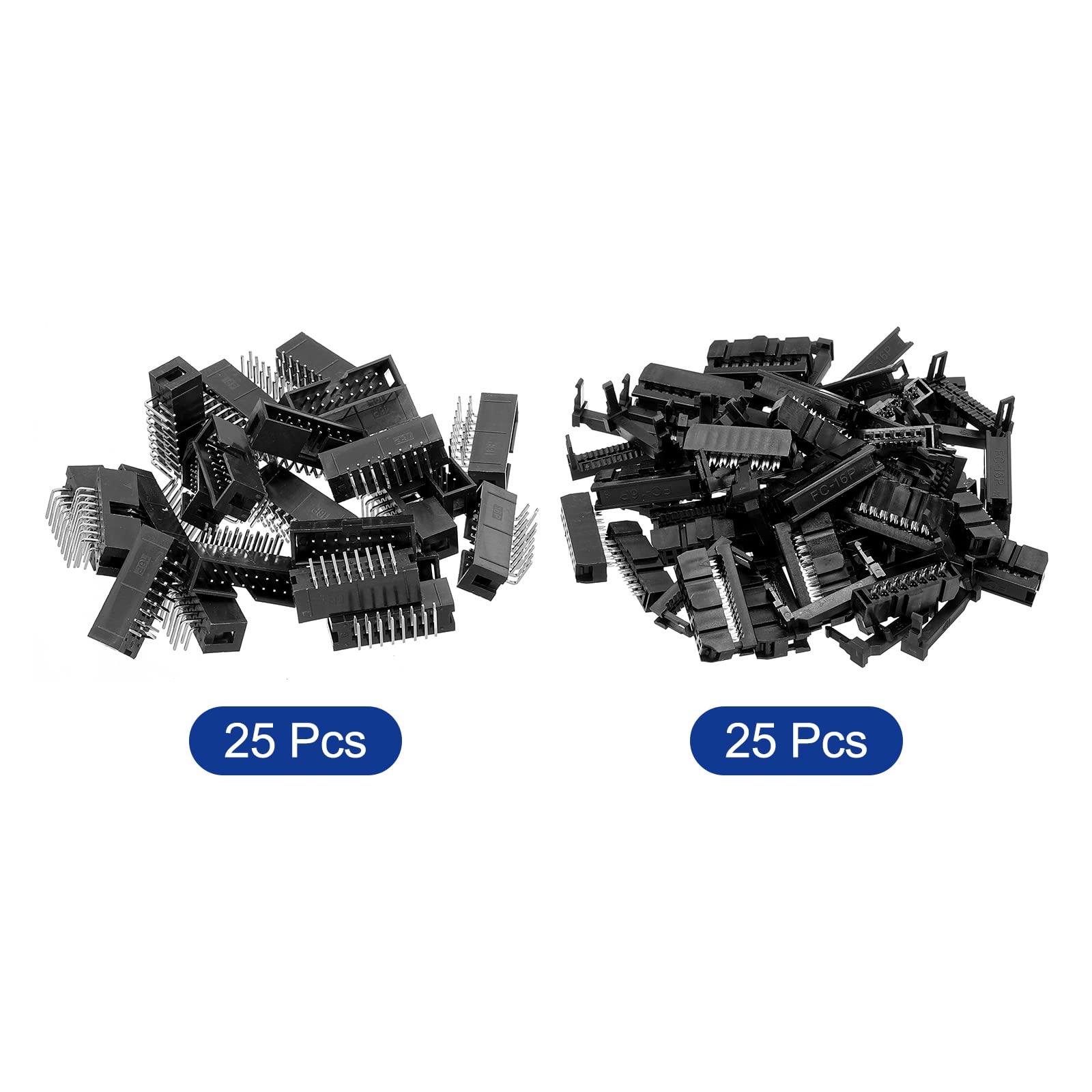 30 pezzi 2 x 3 6Pins 2,54 mm passo scatola dritto Pin connettore IDC
