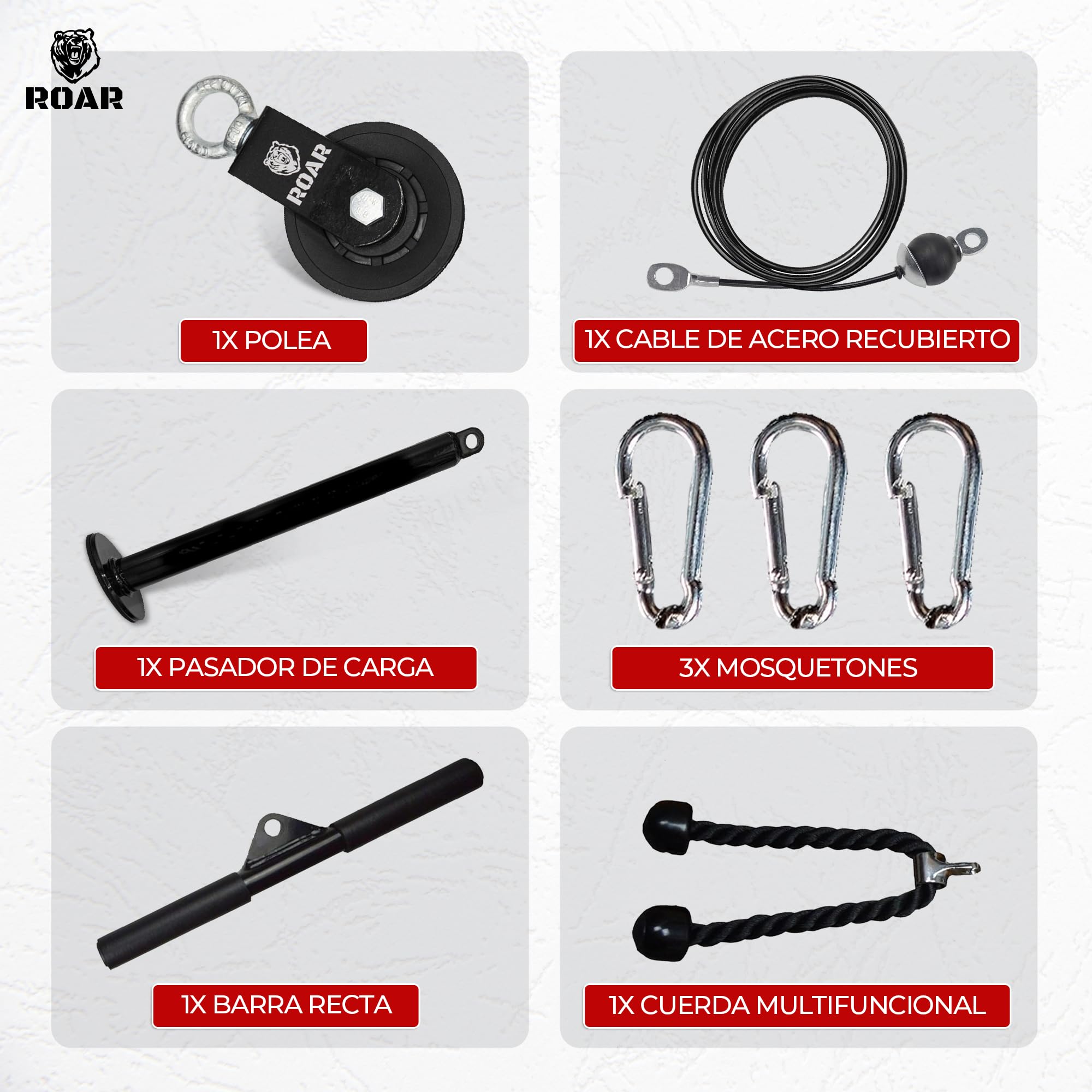 Roar® Carrucola Palestra, Lat Machine Con Dischi, Pulley Machine Per Casa, Ercolina, Cavo E Puleggia