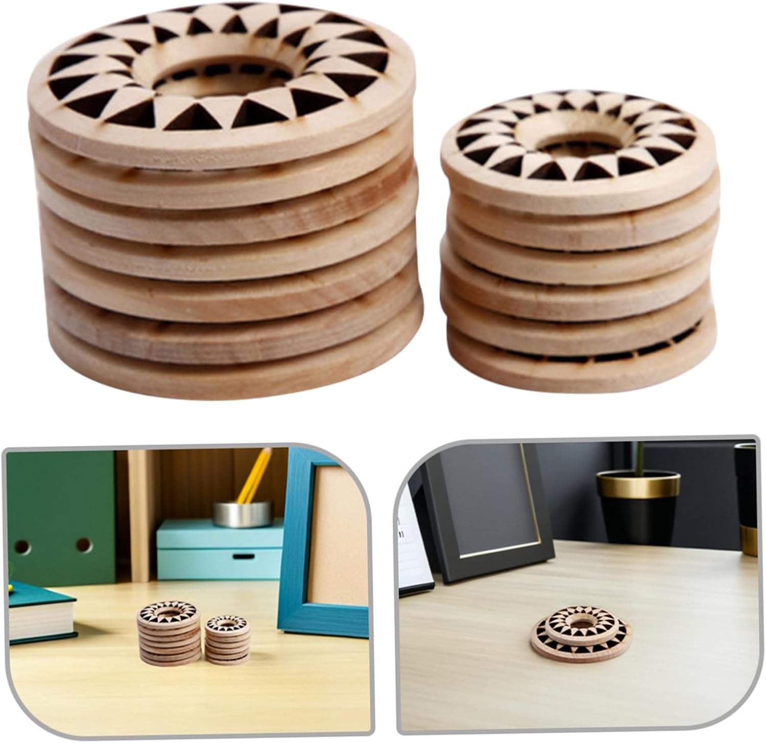 36 Pack Wooden Crystal Sphere Stand for 12-16mm Orbs