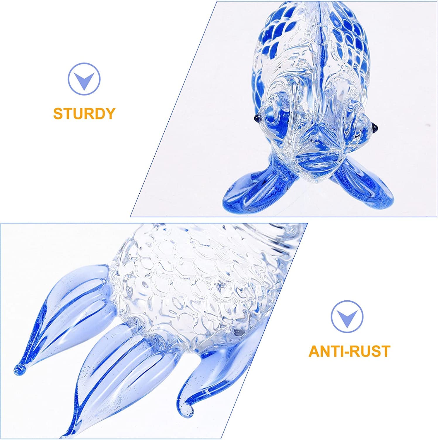Coastal Decor Glazen Beeldjes Zee Leven Tropische Vis, Crystal