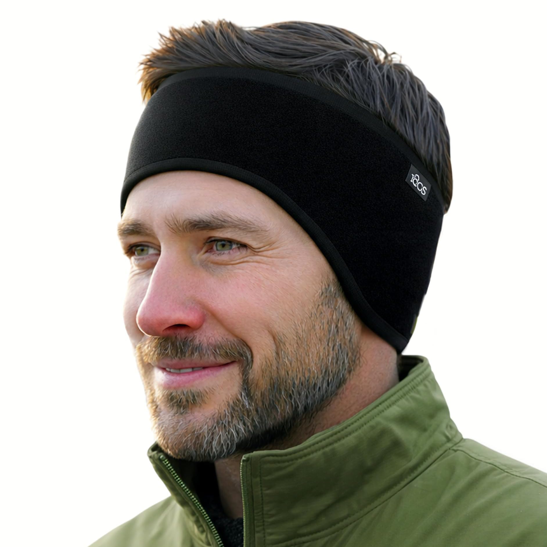 Winter Fleece Ear Warmers Unisex Headband for Men Women Kids | Excellent for Ski Running Cycling, Black,-image-28