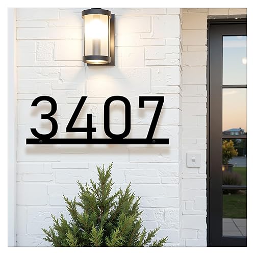 Modern Custom House Numbers for Outside | Personalized Metal Address
