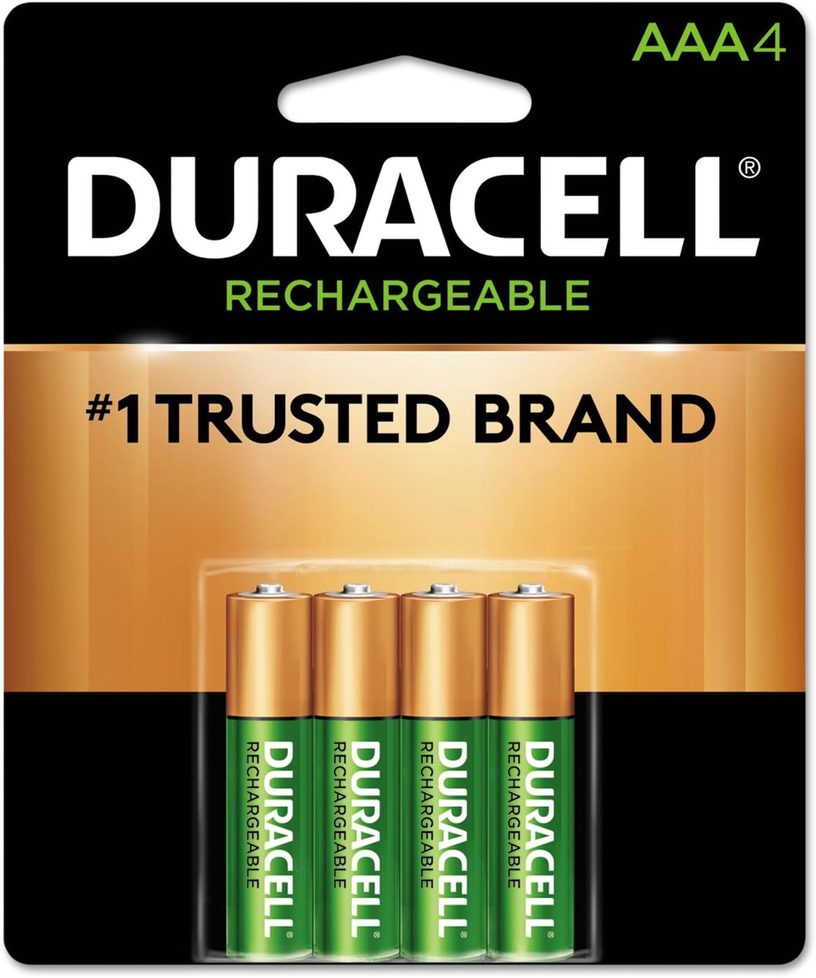 Duracell Rechargeable Staycharged Nimh Batteries, AAA, 4/Pack