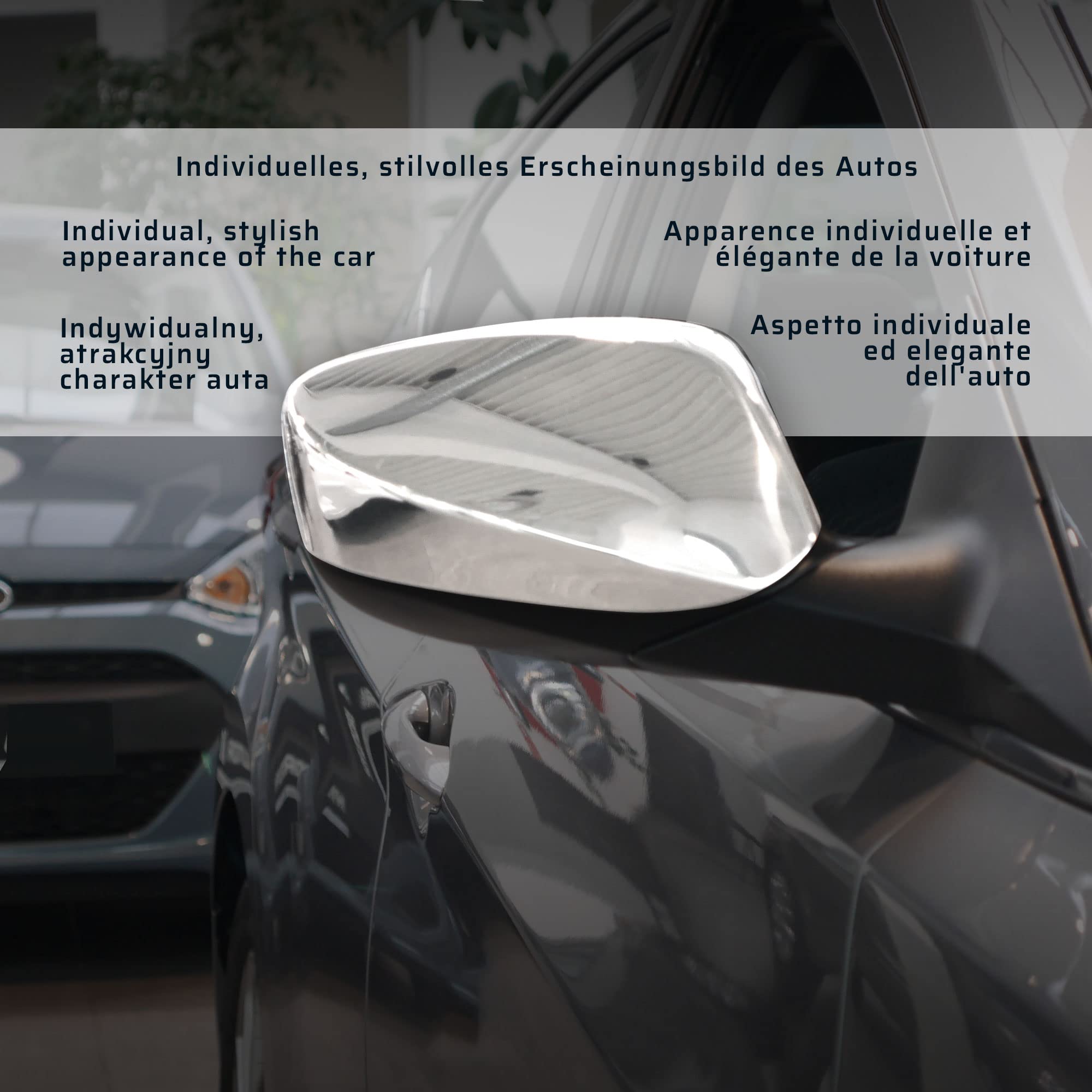 CHROMEMASTER | Nakładki na Lusterka Zewnętrzne | Kompatybilne z Hyundai Elantra MD/UD Sedan 2010-2015 | Stal nierdzewna; Osłony Lusterek to Niepowtarzalny Wygląd Auta i Ochrona Przed Uszkodzeniem