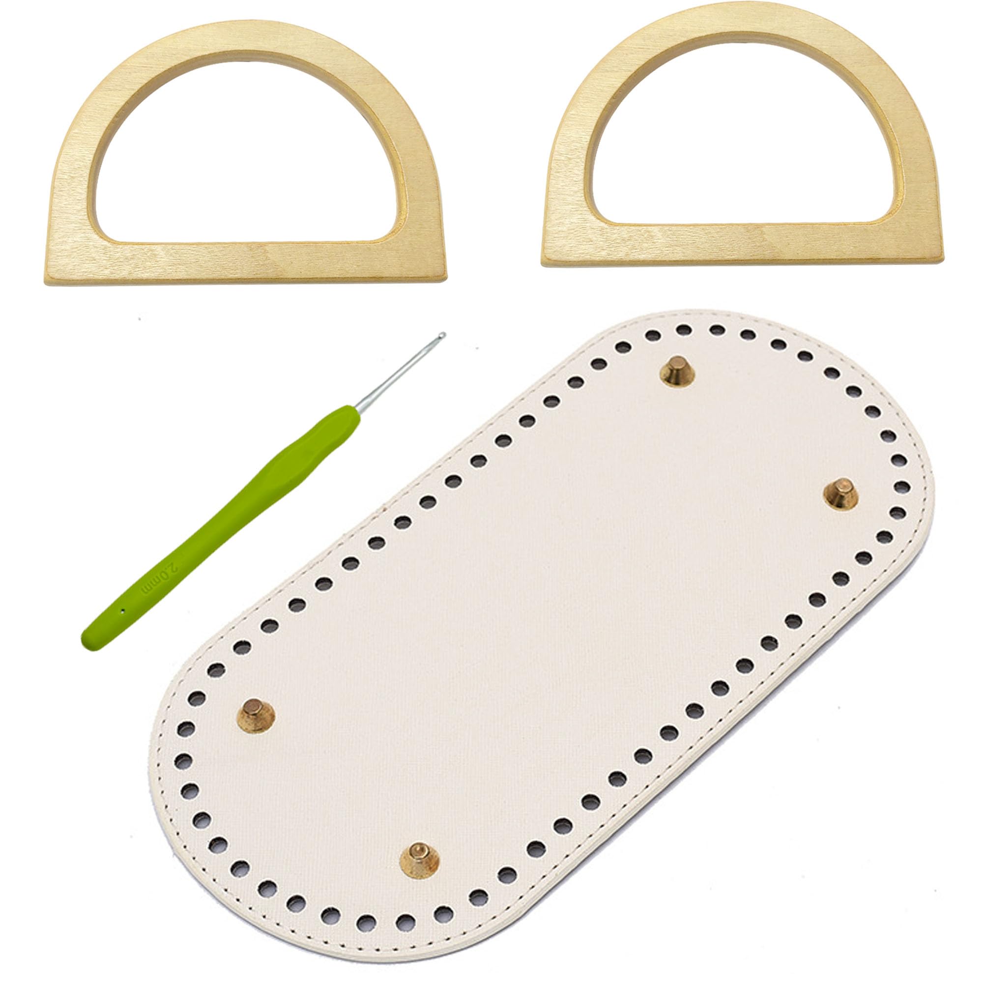 Accessori Borsa Artigianali 4 Manici Per Borsa A Forma Di D Yayatty - In Legno Per Borse Fai Da Te Manici Sostitutivi Borse